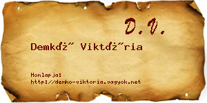 Demkó Viktória névjegykártya