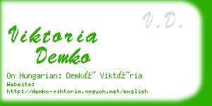 viktoria demko business card